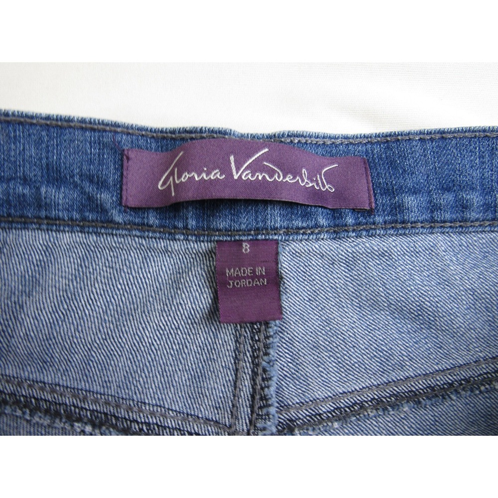 Gloria Vanderbilt Jeans Amanda Skimmer Capri Back Flap Pockets Women's Size 8 - Picture 6 of 8